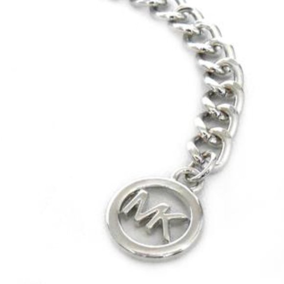 MICHAEL KORS Silver MK Logo Chain Belt - Picture 9 of 15